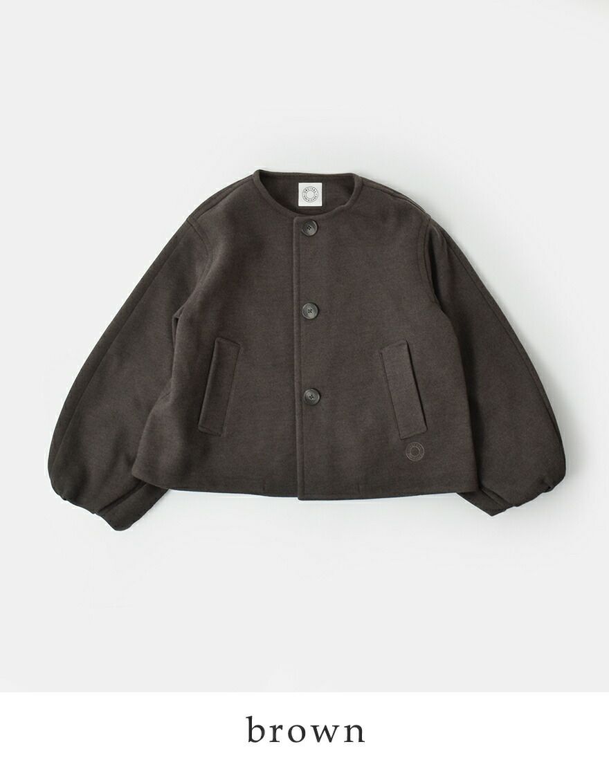 新品タグ付き ORCIVAL ノーカラージャケット Mサイズ ダークブラウン秋冬 新品タグ付き ORCIVAL ノーカラージャケット Mサイズ ダークブラウン秋冬