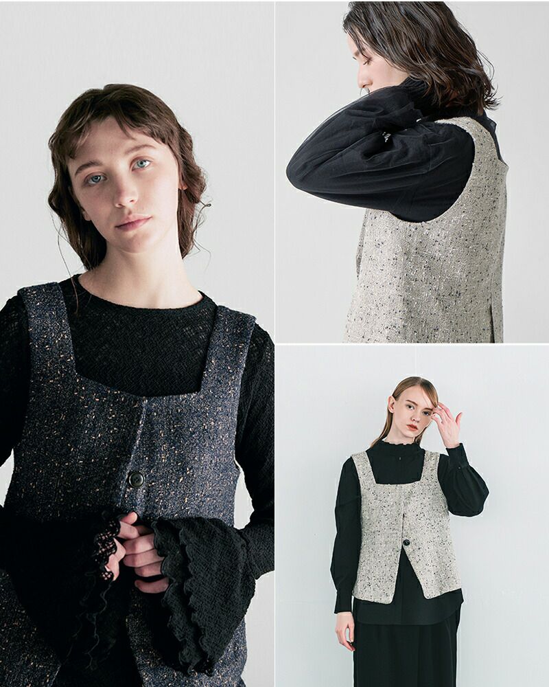 トップス eaphi TAPE EMBROIDERY MIX KNIT Eaphi TAPE EMBROIDERY MIX KNIT