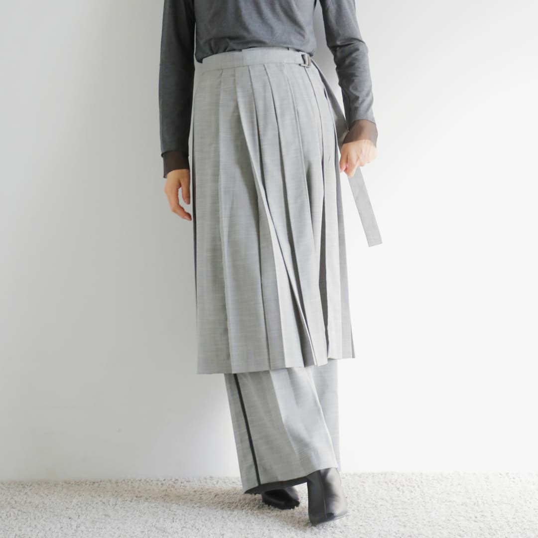 60%OFF】MARECHAL TERRE マルシャルテル プリーツ ラップスカート付き