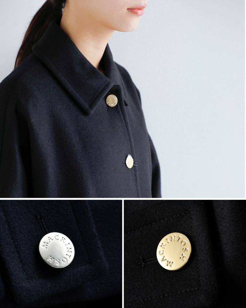 マッキントッシュ ハンビー ダブル ステンカラーコート 金ボタン
