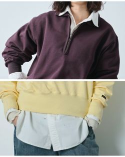 クーポン対象】kha:ki カーキ ハーフジップ スウェット シャツ “HALF