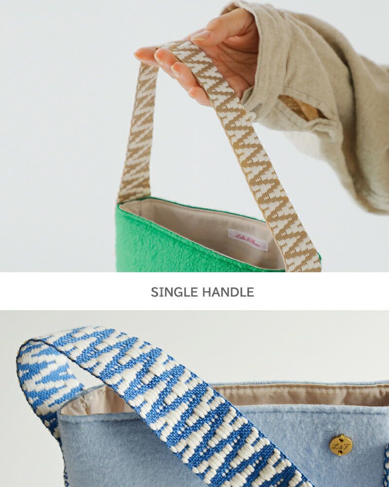 Lila&Fleur リラアンドフルール フェルト シングルハンドル バッグ