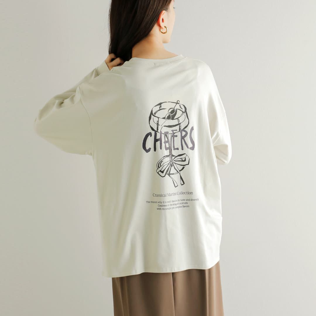 CHIGNON シニヨン CHEERS ロゴ ロングスリーブ Tシャツ 8455