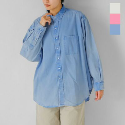 tsuzuli ツヅリ コットン オーバーサイズ オックスフォード シャツ