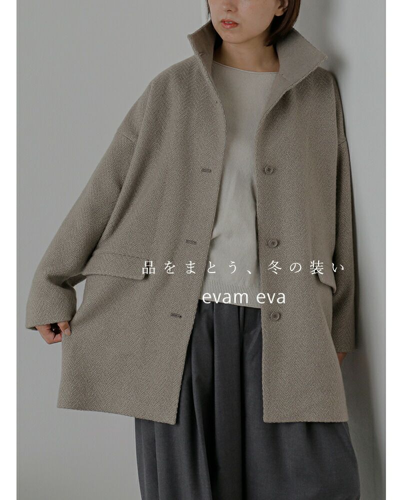 evam eva スタンドプルオーバー evam eva スタンドプルオーバー