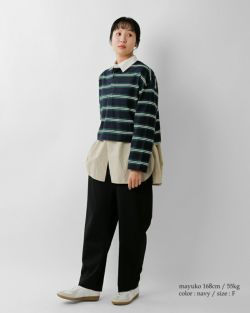 Johnbull ジョンブル パネルボーダー ショート ラガーシャツ jl254c03