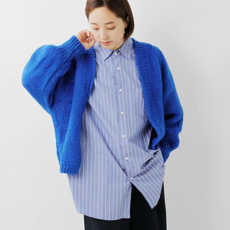 40%OFF】Meaux モー ウール ブレンド ボタンレス ニット カーディガン