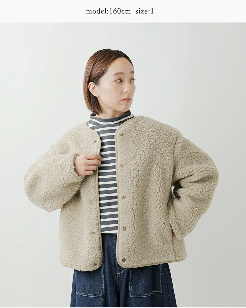 ORCIVAL オーチバル オーシバル ボアフリース ラウンドネック ブルゾン