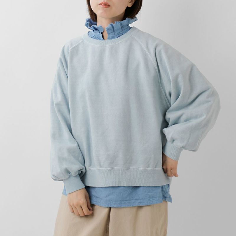 Veritecoeur ヴェリテクール  スーピマコットン ピグメント染 長袖 スウェット プルオーバー vcc-525 レディース 2025aw新作 ☆☆ 30%OFF】Veritecoeur ヴェリテクール スーピマコットン ピグメント染