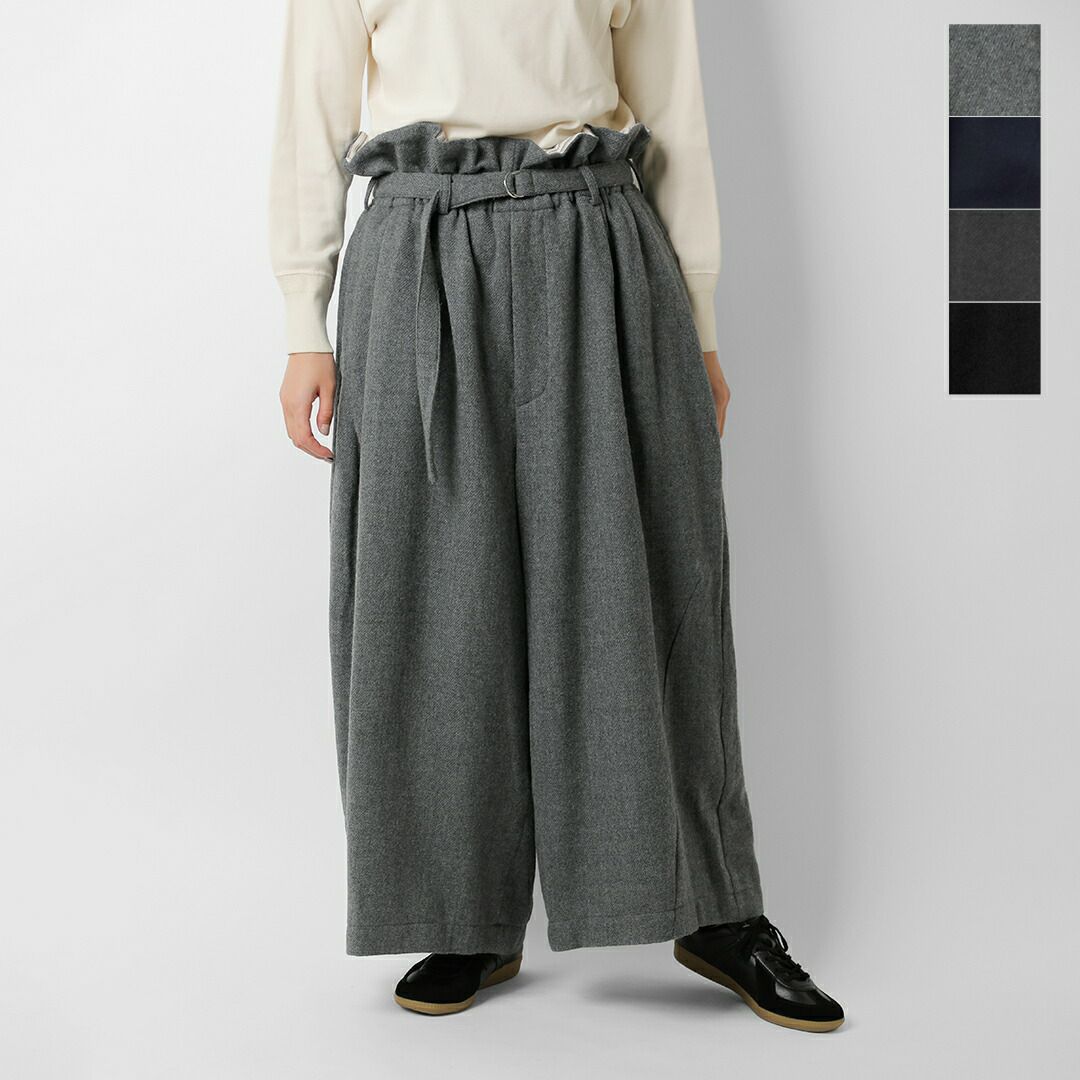 マイビューティフルランドレット バルーンパンツ1コクーンパンツ 灰日本製 30%OFF】my beautiful landlet マイ ビューティフル ランドレット 尾州