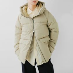   / ダウンジャケット/XS/ポリエステル/ORN/5056M// PYRENEX ピレネックス オルガ 撥水 ミドル フード ダウンジャケット