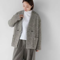 20%OFF】bon vieux temps ボンビュータン アルパカ混 ツイード ノー