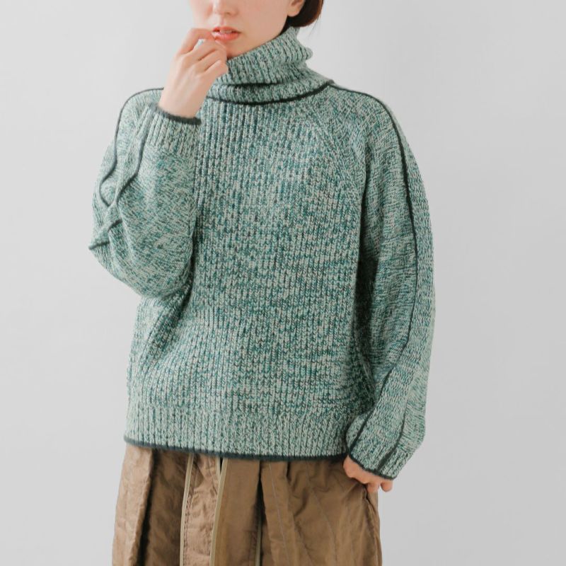 3こ1】【30%OFF】sneeuw スニュウ ライン タートル ニット snw32-19