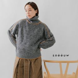 20%OFF】sneeuw スニュウ ライン タートル ニット snw32-19 レディース
