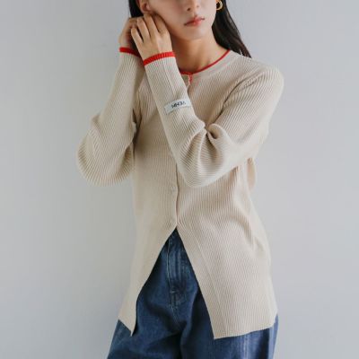 ★値下げ★ 新品タグ付き　YENN カーディガン YENN イエン ウール リブ クルーネック カーディガン “WOOL RIB CREW