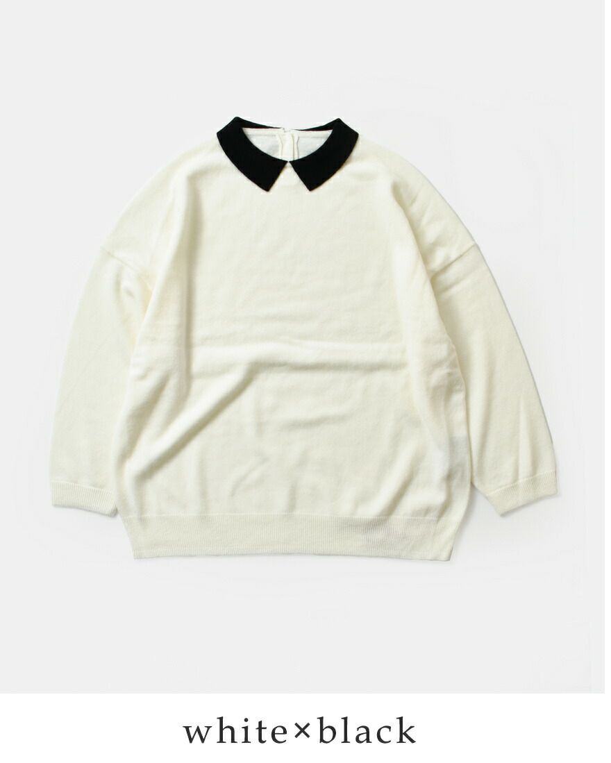 STAMP AND DIARY スタンプアンドダイアリー メリノカシミヤ 襟付 プル