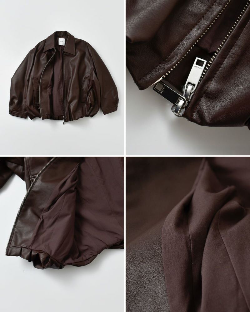 CLANE クラネ フェイクレザー バルーン ジャケット 19101-0012 2025aw