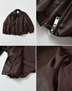 CLANE クラネ フェイクレザー バルーン ジャケット 19101-0012 2025aw