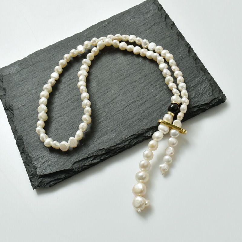 EO イオ パール ミックス ラリエット ネックレス “Pearl mix lariat