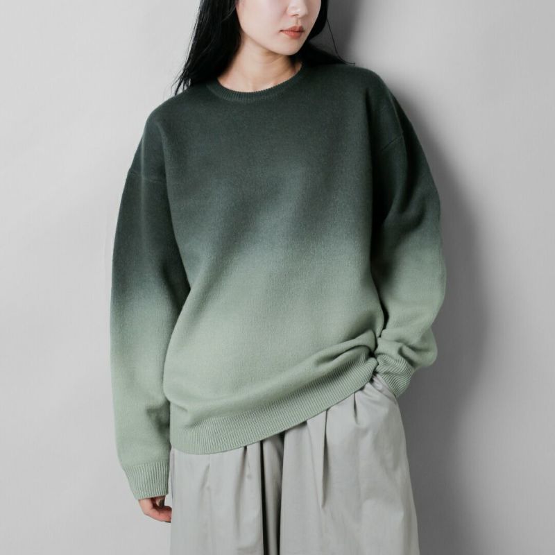 graphpaper グラフペーパー グラデーション ウール クルーネック