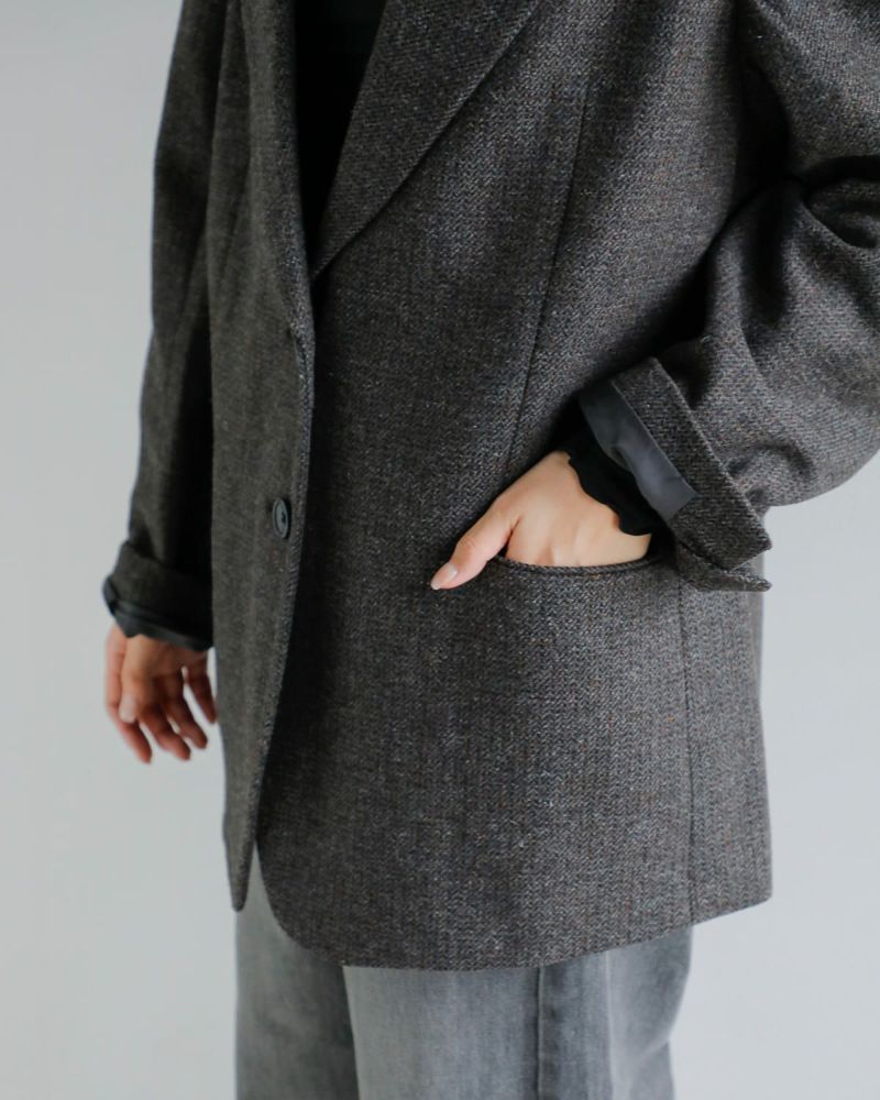 anuke アンヌーク ヘリンボーン ウール ジャケット “Herringbone Wool