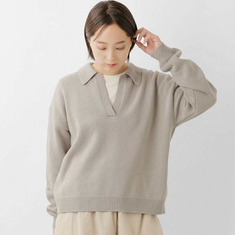 EMMACULATE エマキュレイト  コットン天竺 襟付き プルオーバー 2254k-52386 レディース 2025aw新作 クーポン対象 20%OFF】EMMACULATE エマキュレイト コットン天竺 襟付き プルオーバー