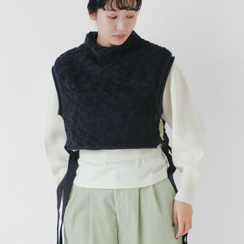 40%OFF】unfil アンフィル ランダムウール コットン ハイネック 2way