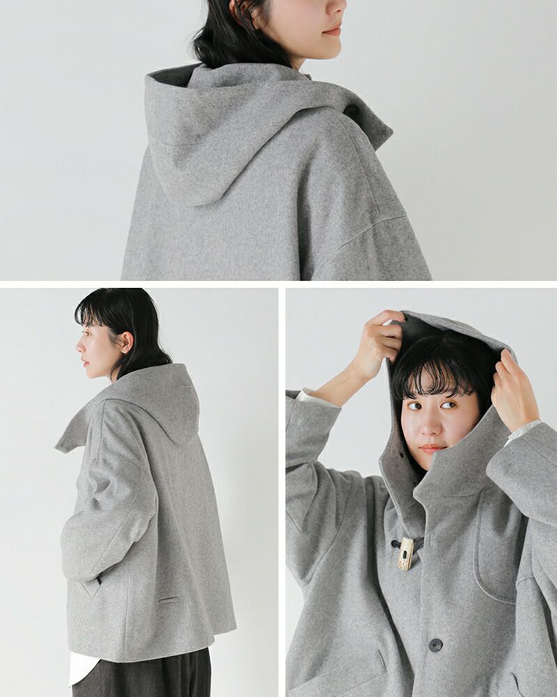 Dulcamara ウールフェルトコート Dulcamara (ドゥルカマラ) メルトンBigハーフコート