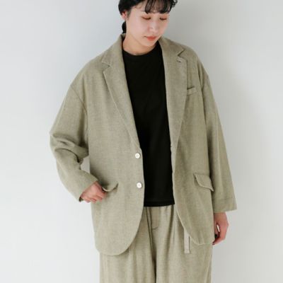 Dulcamara ドゥルカマラ  縮絨ウール 2way カラー ジャケット d225-j332 レディース 2025aw新作 クーポン対象 20%OFF】Dulcamara ドゥルカマラ 縮絨ウール 2way カラー ジャケット