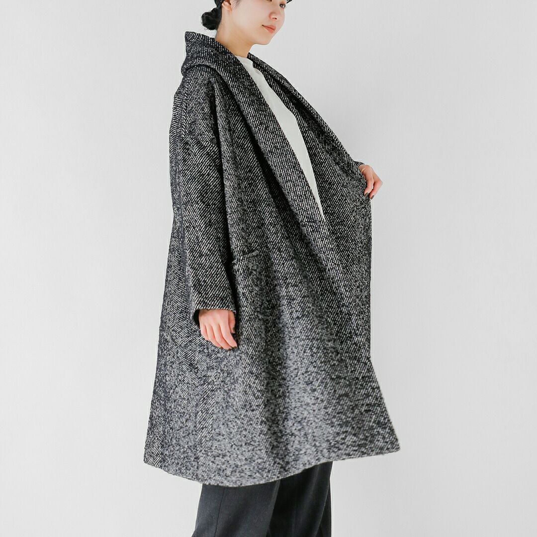 30%OFF】Honnete オネット ウール ショールカラー コート ho-25aw-co3