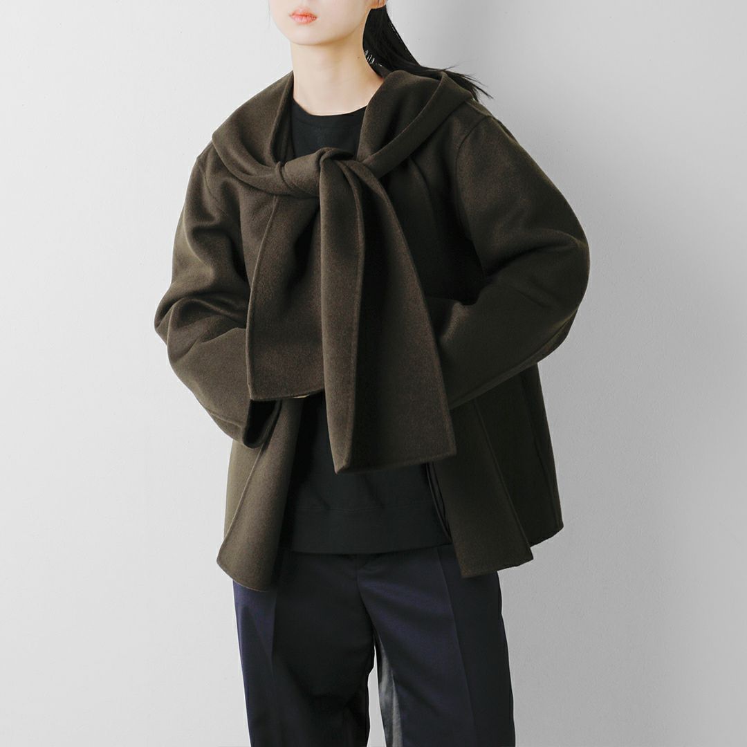 40%OFF】YLEVE イレーヴ SUPER100s ウール ダブルクロス フーデッド