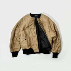 HAVERSACK ハバーサック シルク キルティング ノーカラー ブルゾン