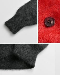 30%OFF】【÷÷】BATONER バトナー ピュア モヘア シャギー ポロ ニット