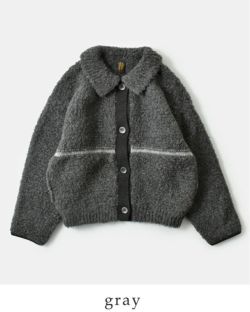 BATONER ポロ カーディガン BATONER【WOMEN'S】SHETLAND BOA POLO CARDIGAN バトナー