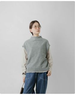 ordinaryfits オーディナリーフィッツ  メリノウール モックネック ニット ベスト “MOCKNECK VEST” kn009-325 レディース 2025aw新作 クーポン対象 30%OFF】【÷÷】ordinaryfits オーディナリーフィッツ メリノウール