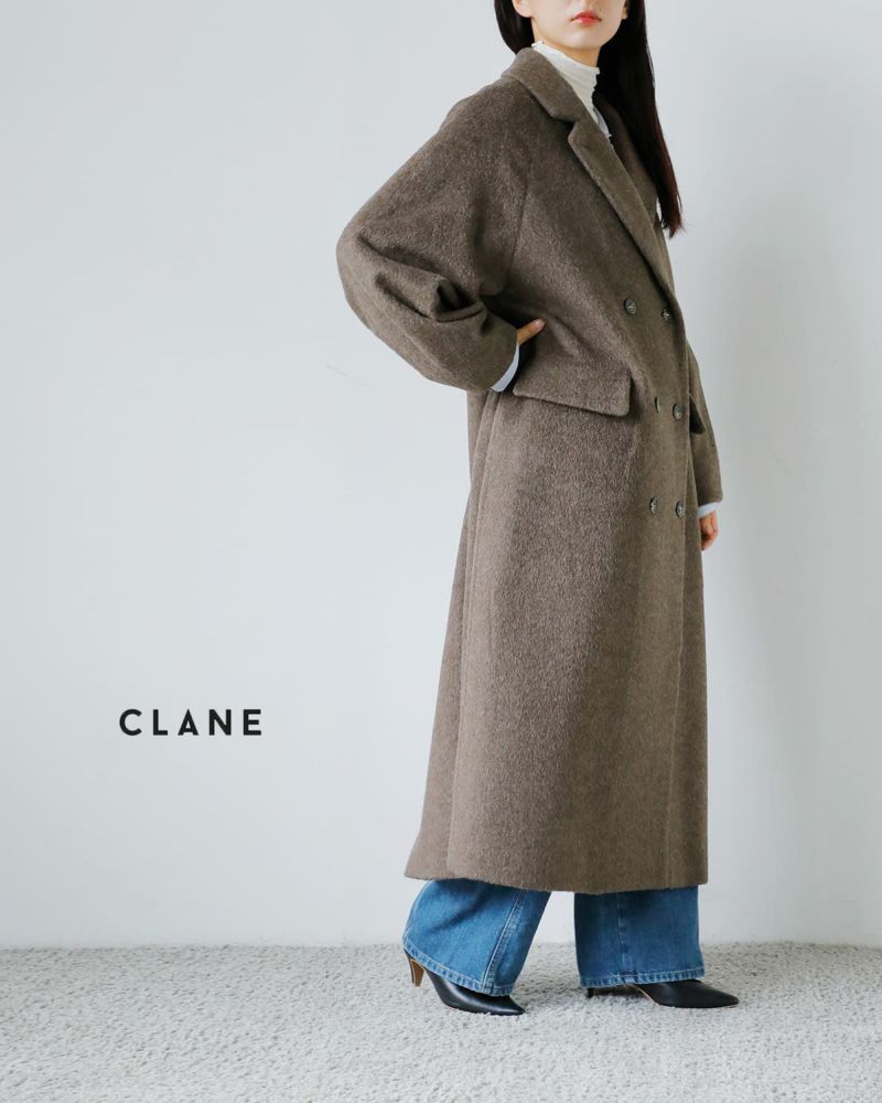 CLANE クラネ ダブル ウール ロング コート 19101-0042 レディース