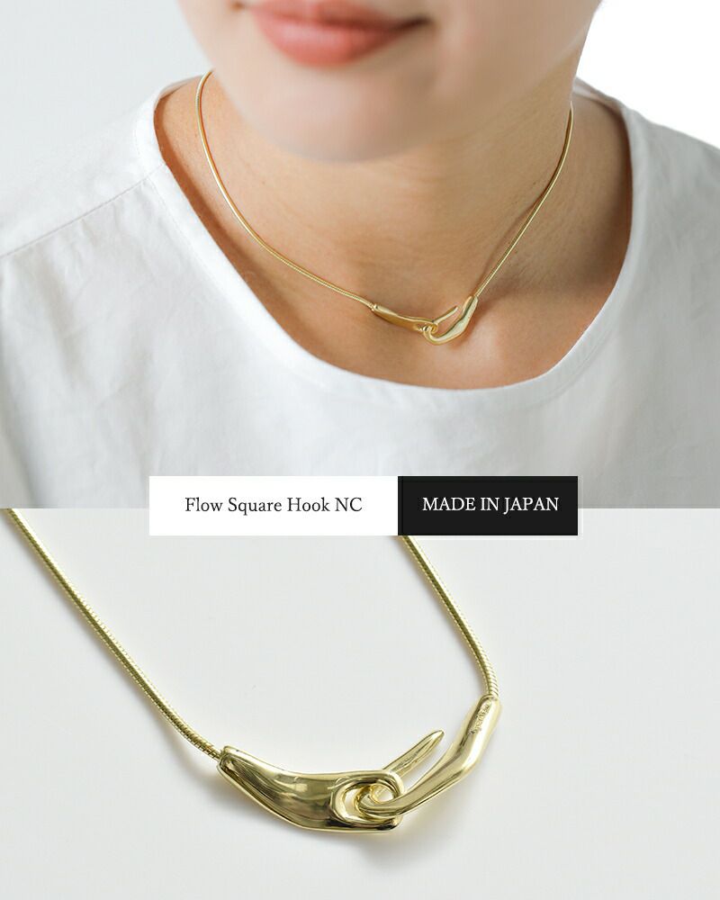 Aperdiem アペルディエム フロー スクエア フック ネックレス “Flow