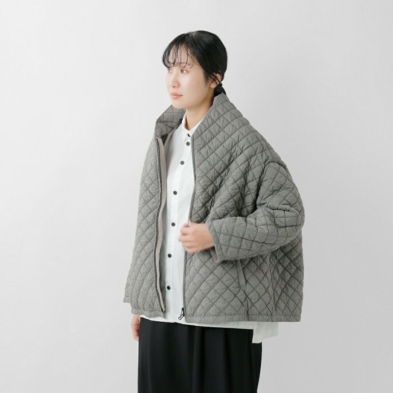 FIR MUM フィル マム 再生ナイロンタフタ シュリンクキルト ブルゾン