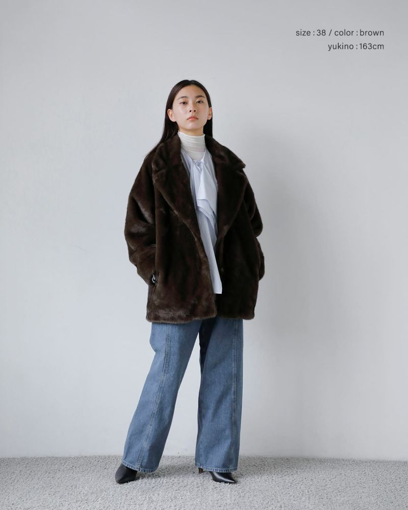 anuke Eco Minkfur Jacket ブラウン　38 anuke(アンヌーク) Eco Minkfur Jacket | サウスオレンジ｜メンズ