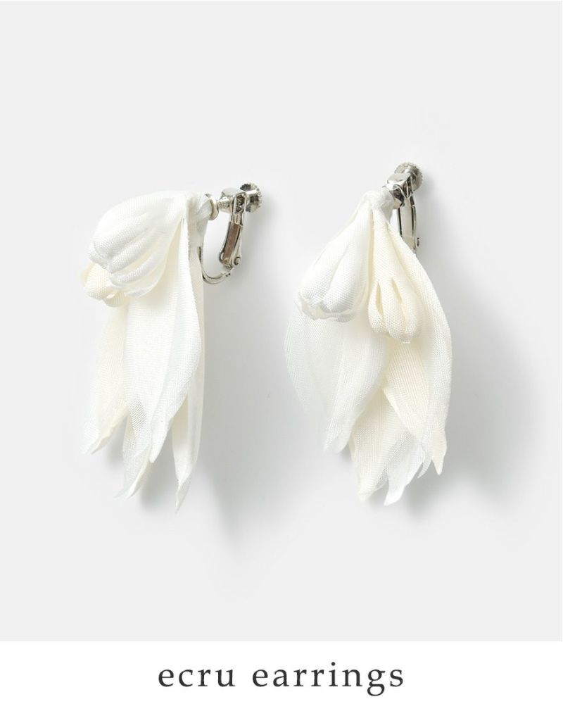 whyto ホワイト シアーリーフ ピアス / イヤリング “sheer leaf