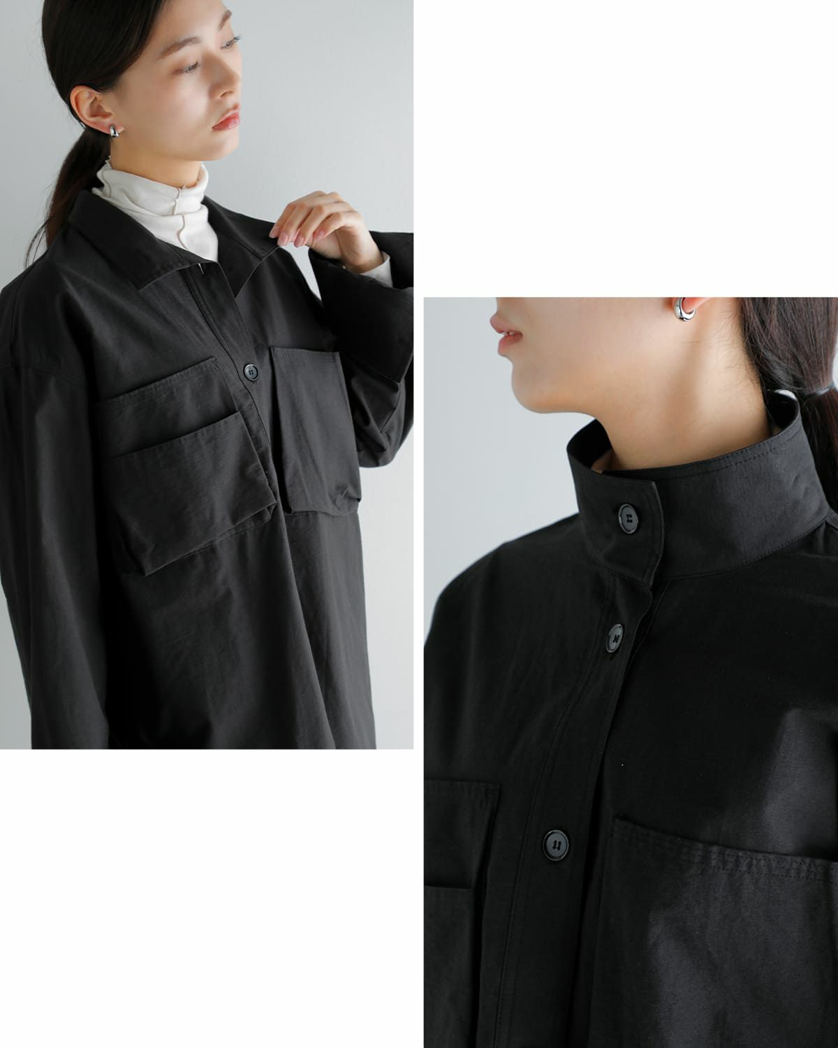 40%OFF】anuke アンヌーク ポケット スタンドカラー シャツ “Pocket