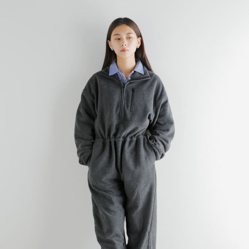 anuke アンヌーク フリース ハーフジップ コンビネゾン “Fleece