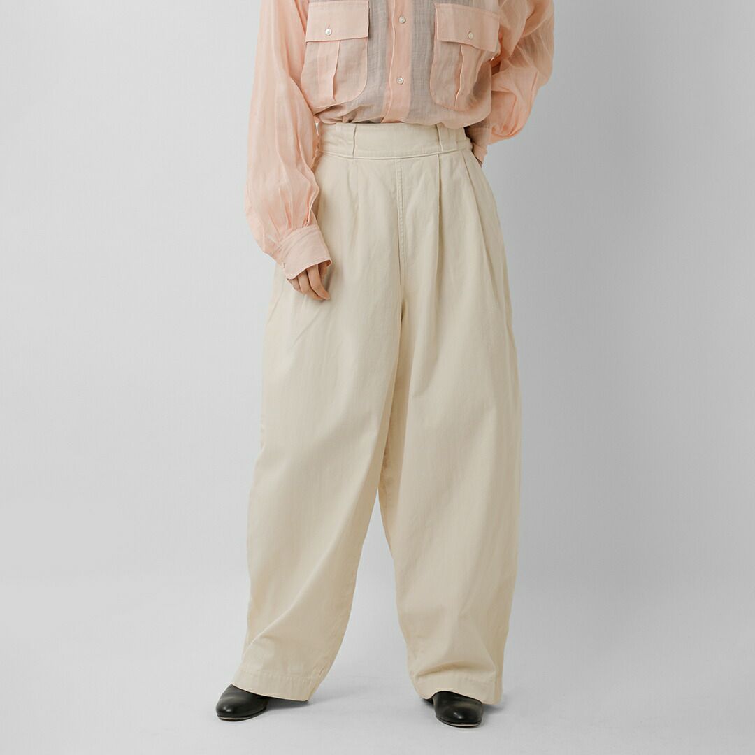 HARVESTY ハーベスティ デニム ワイド エッグパンツ a22601 レディース