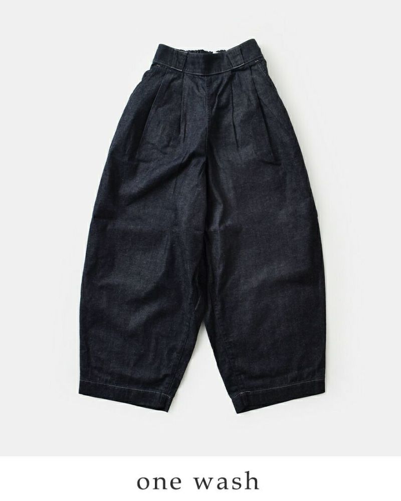 HARVESTY ハーベスティ デニム ワイド エッグパンツ a22601 レディース