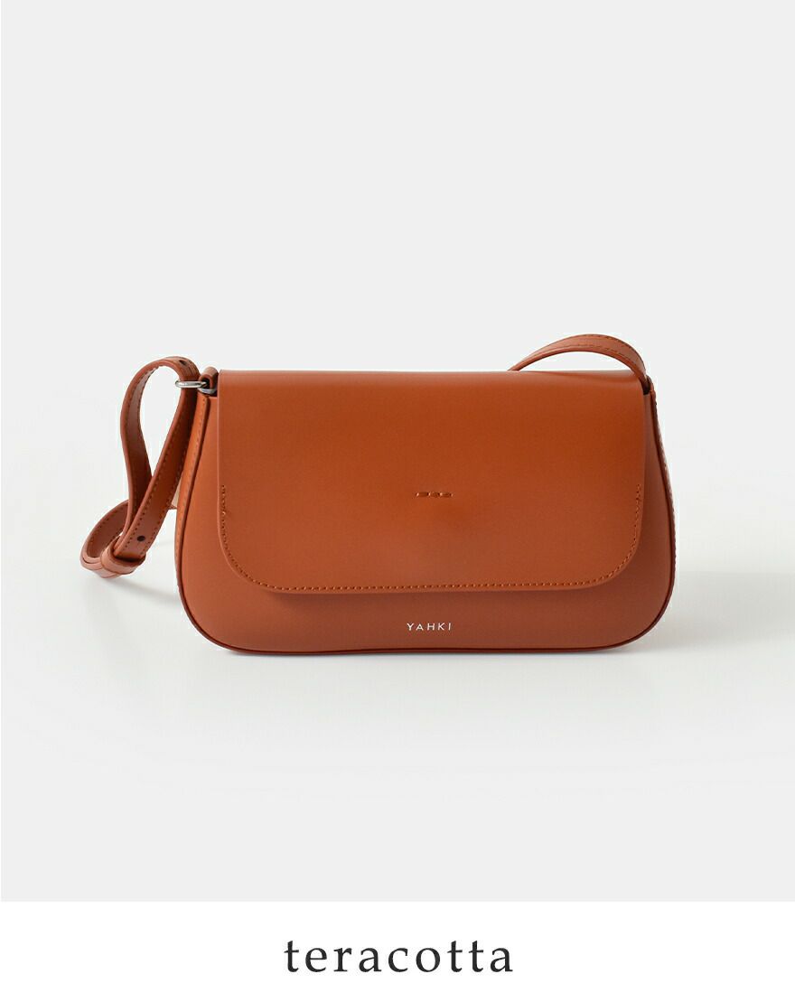 クーポン対象】YAHKI ヤーキ ダブルフェイスレザー クロスボディバッグ