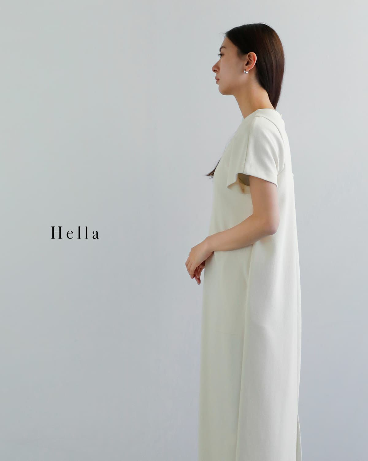 Hella ヘラ フロント タック コクーン ドレス “FRONT TUCK COCOON