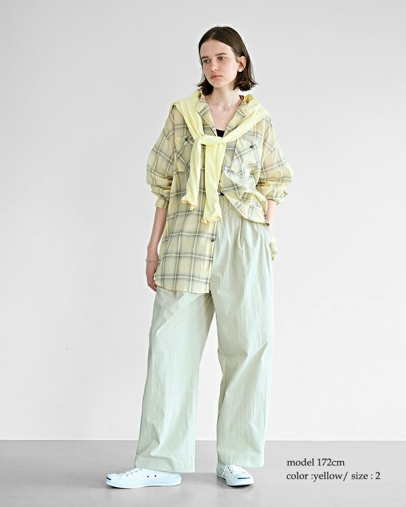 kha:ki カーキ シアーオンブレチェック オーバーシャツ “SHEER CHECK