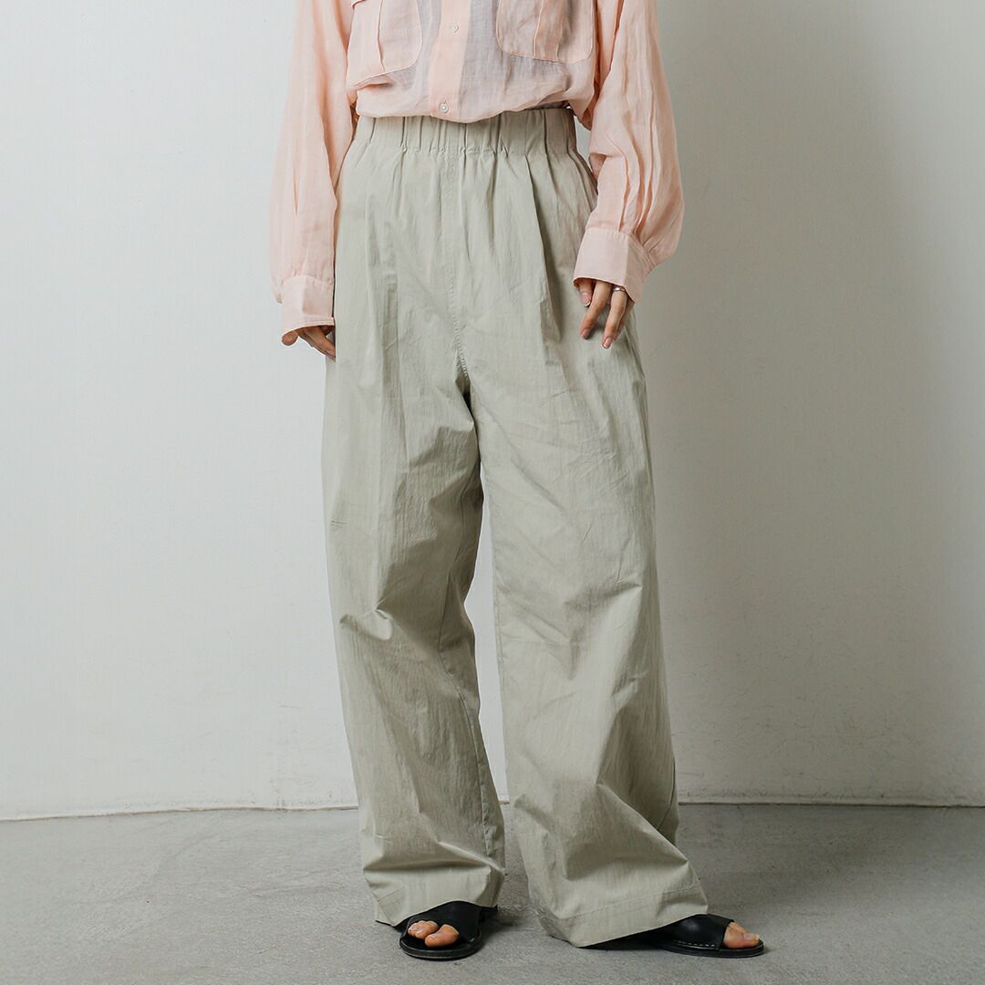 kha:ki カーキ ライトウェザー 2タック ワイドイージー クックパンツ