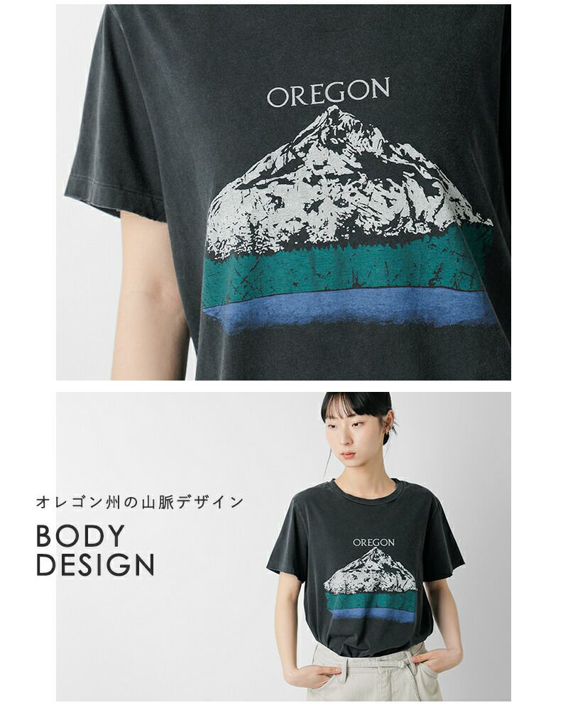 REMI RELIEF レミレリーフ SP加工 プリント Tシャツ “OREGON