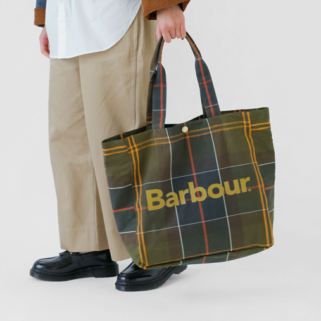 Barbour バブアー テルフィールド タータンチェック トートバッグ